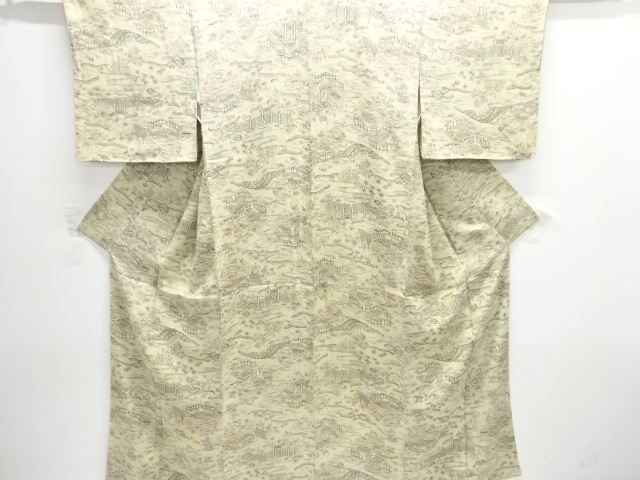 アンティーク　紋錦紗茶屋辻模様着物